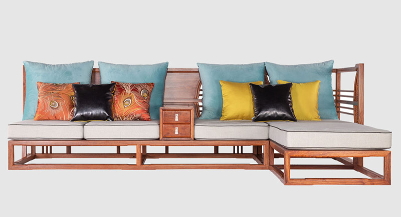 管城回族中式家居装修实木沙发组合家具效果图